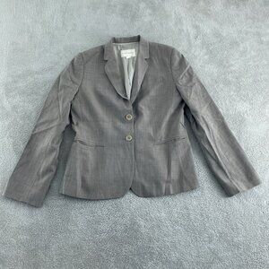 Banana Republic Womens Gray Wool Blend Stretch Blazer Size 12 5358